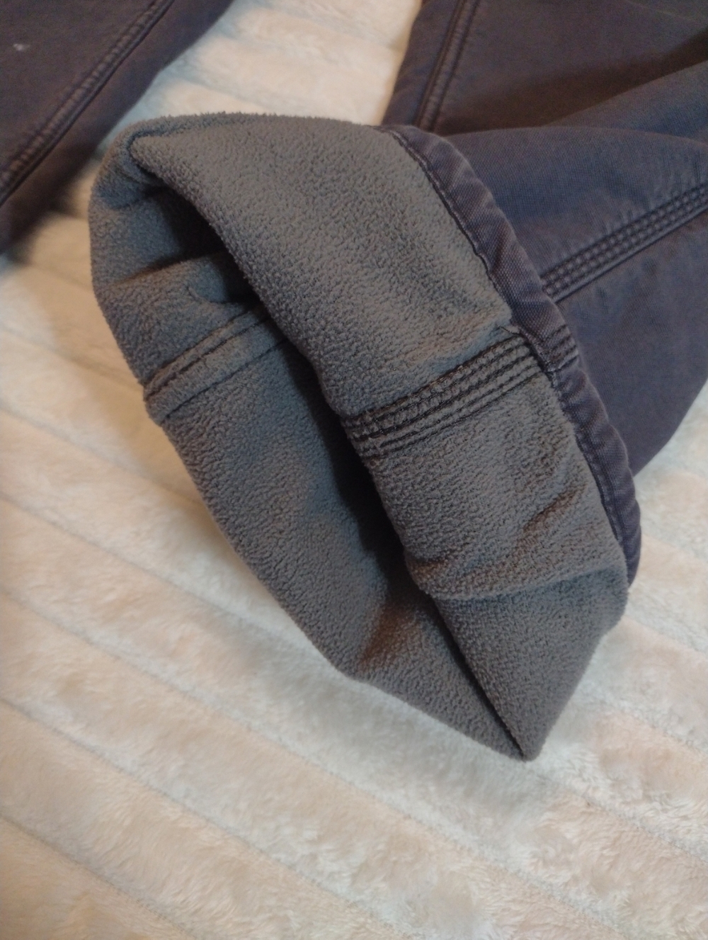 Carhartt Women 6 Reg Original Fit Fleece Lined Carpenter Pants Work Wear Grey - Picture 14 of 15